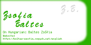 zsofia baltes business card